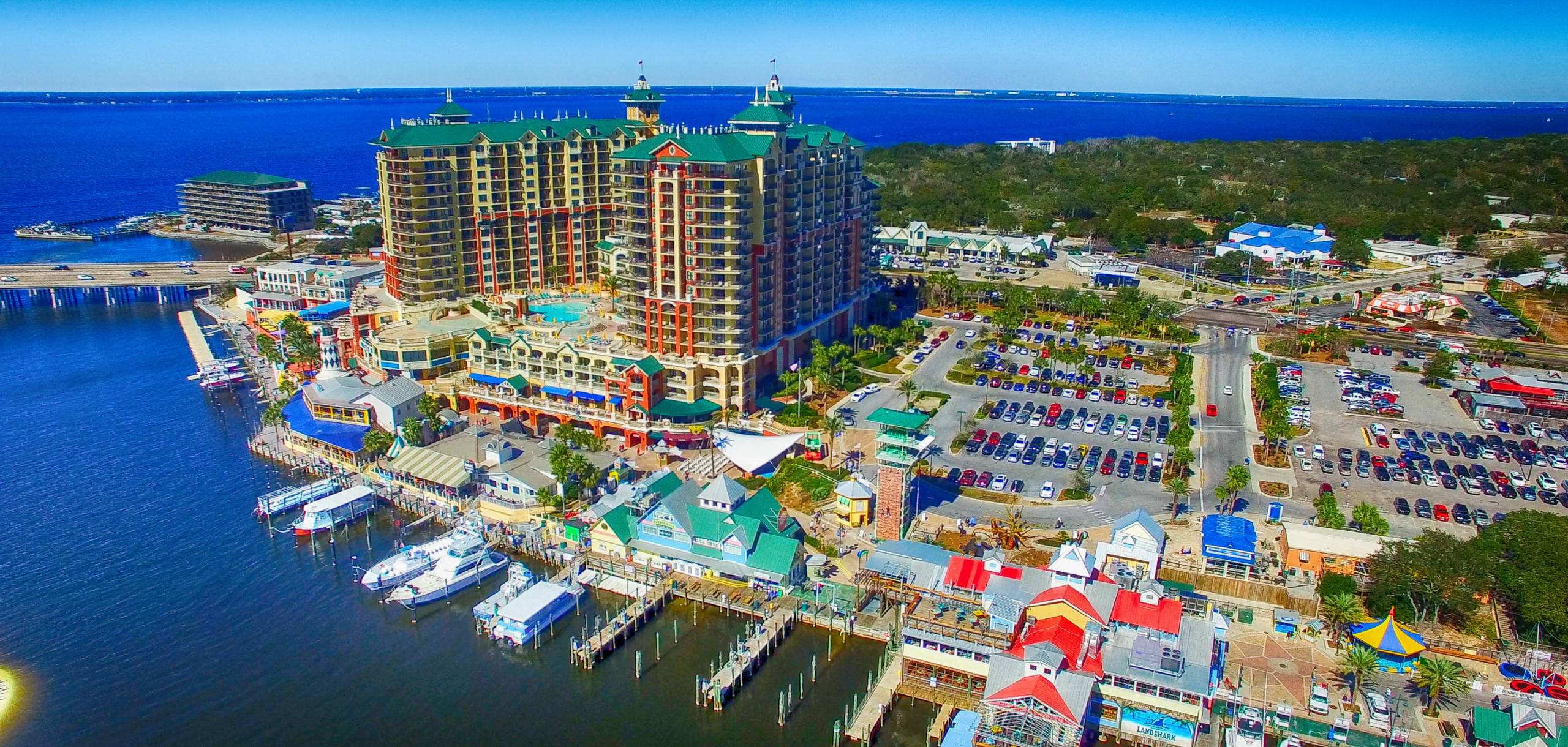 Destin Bridge and Destin Harbor